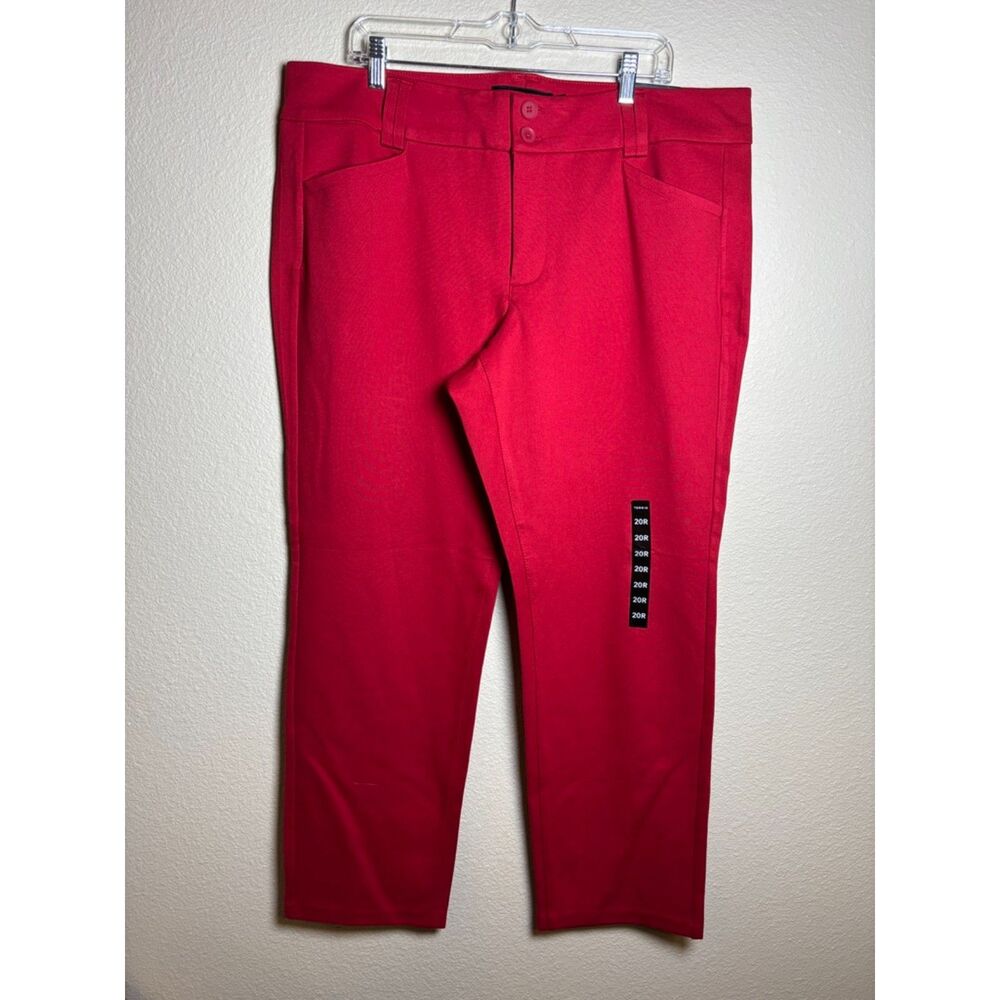 Torrid Studio Luxe Red Straight Leg Trouser Pants Size 20 Regular New